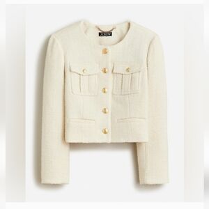 New J. Crew size 22 cream Tweed lady jacket